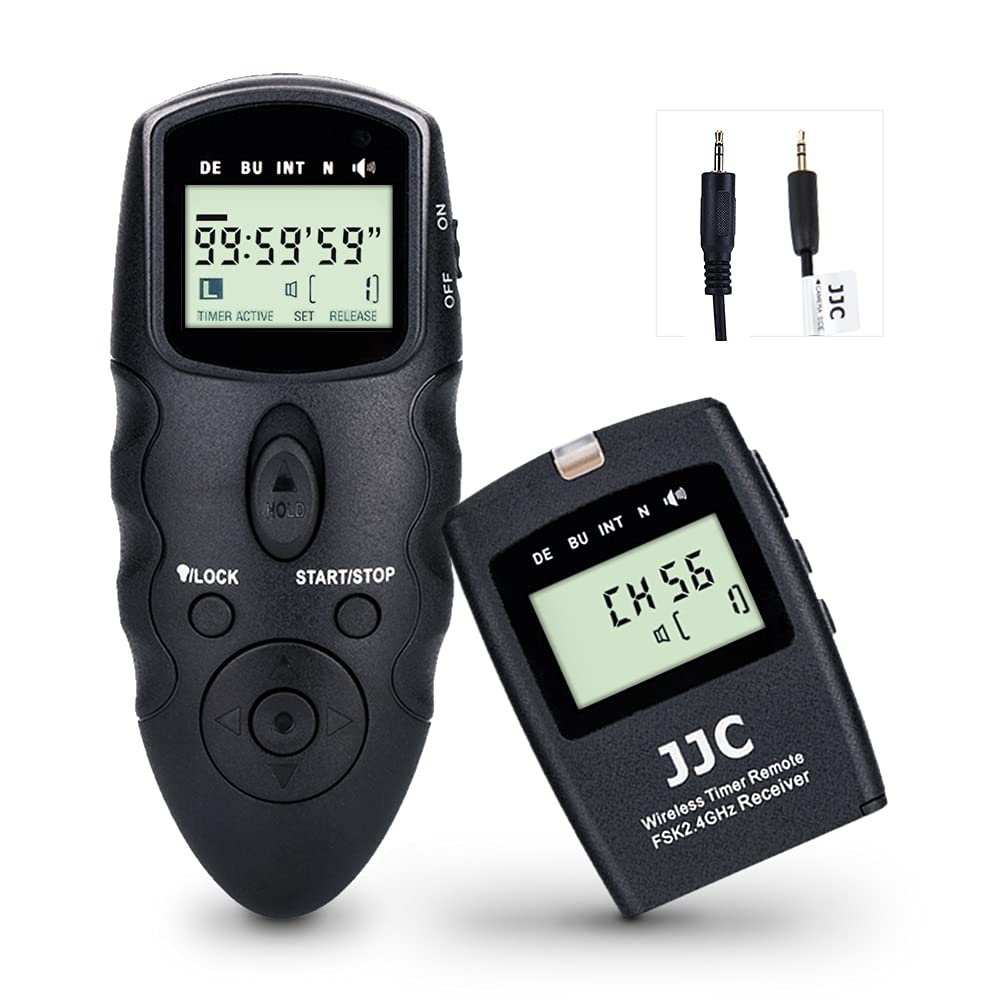 JJC Kabellose Fernbedienung, kabelgebundener Auslöser, Intervalometer, Timer, für Fujifilm Fuji X-T5