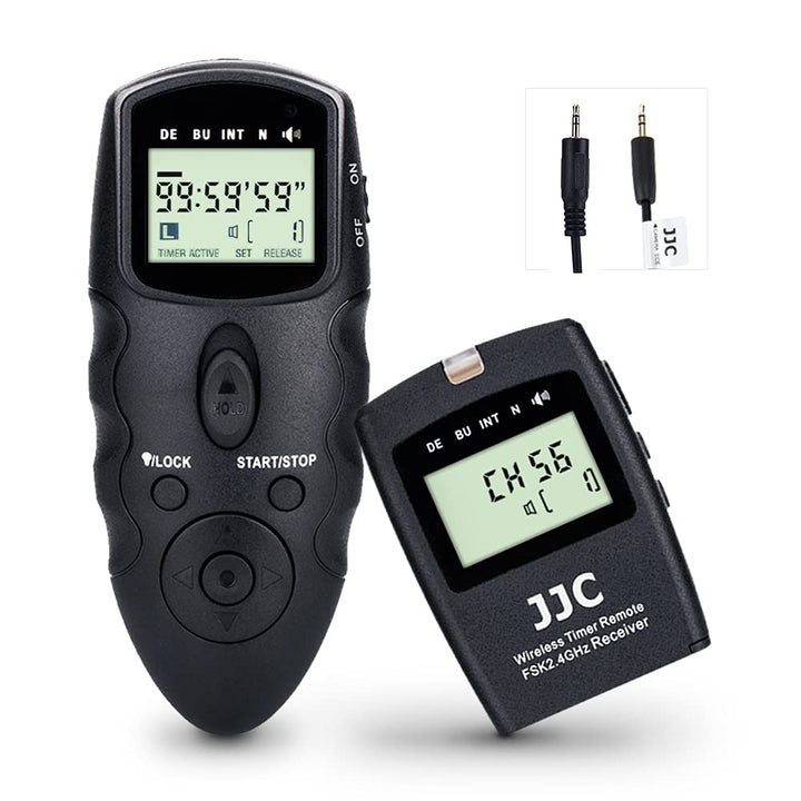 JJC Kabellose Fernbedienung, kabelgebundener Auslöser, Intervalometer, Timer, für Fujifilm Fuji X-T5