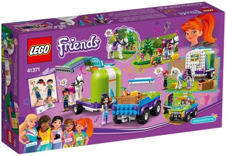 LEGO 41371 Friends Mias Pferdetransporter, Erweiterungsset mit Mia und Emma Minipuppen