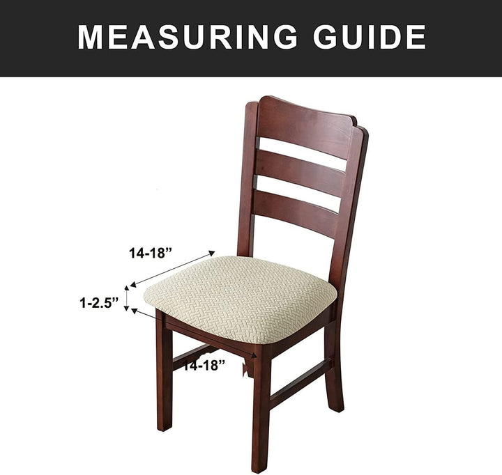 LANSHENG Wasserdicht Stuhlhussen 4er Set, Abnehmbarer Waschbarer Stuhlbezug Sitzfläche, Stretch Stuh