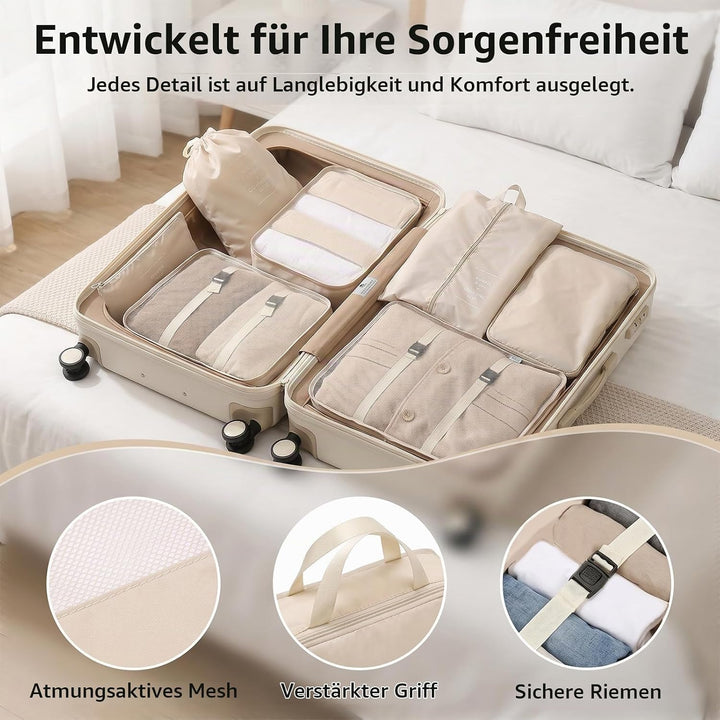 11 Stück Compression Packing Cubes Set, Koffer Organizer Set Kleidertaschen