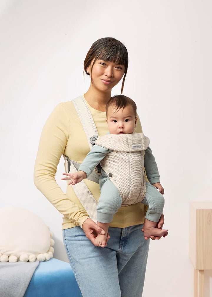 BabyBjörn Babytrage Mini, 3D-Netzstoff, Creme