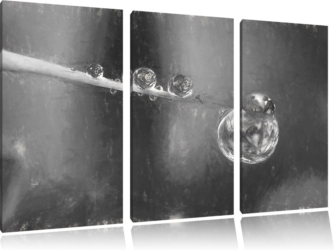 Pixxprint Marienkäfer als Leinwandbild/Grösse: 3 Teilig (120x80) cm/Wandbild/Kunstdruck/fertig bespa