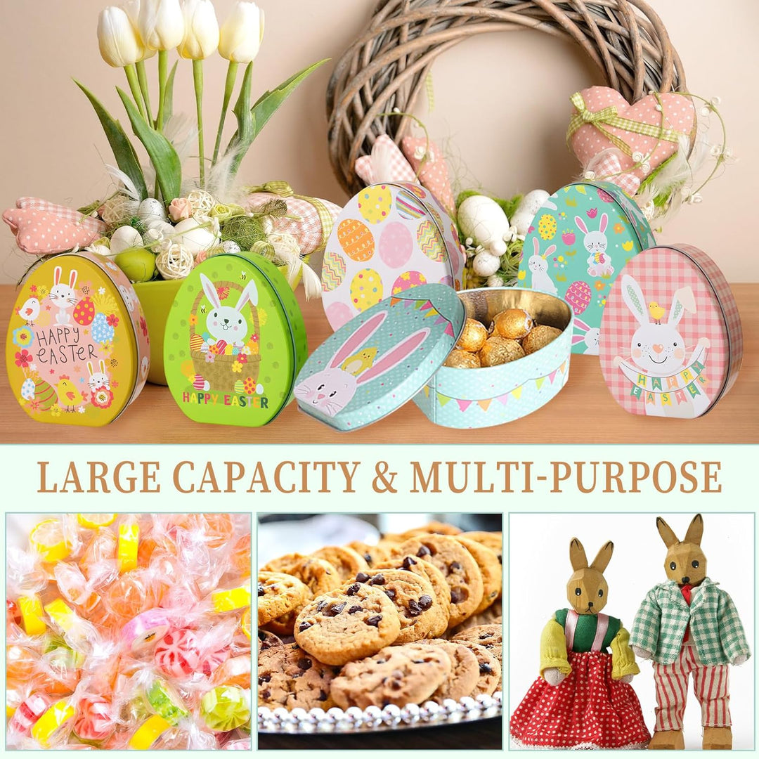 Osterhasen-Keksdosen*6pcs, Ostern Keksdose Gebäckdose mit Deckel, Hase Ostereier Geschenkdose, Oster