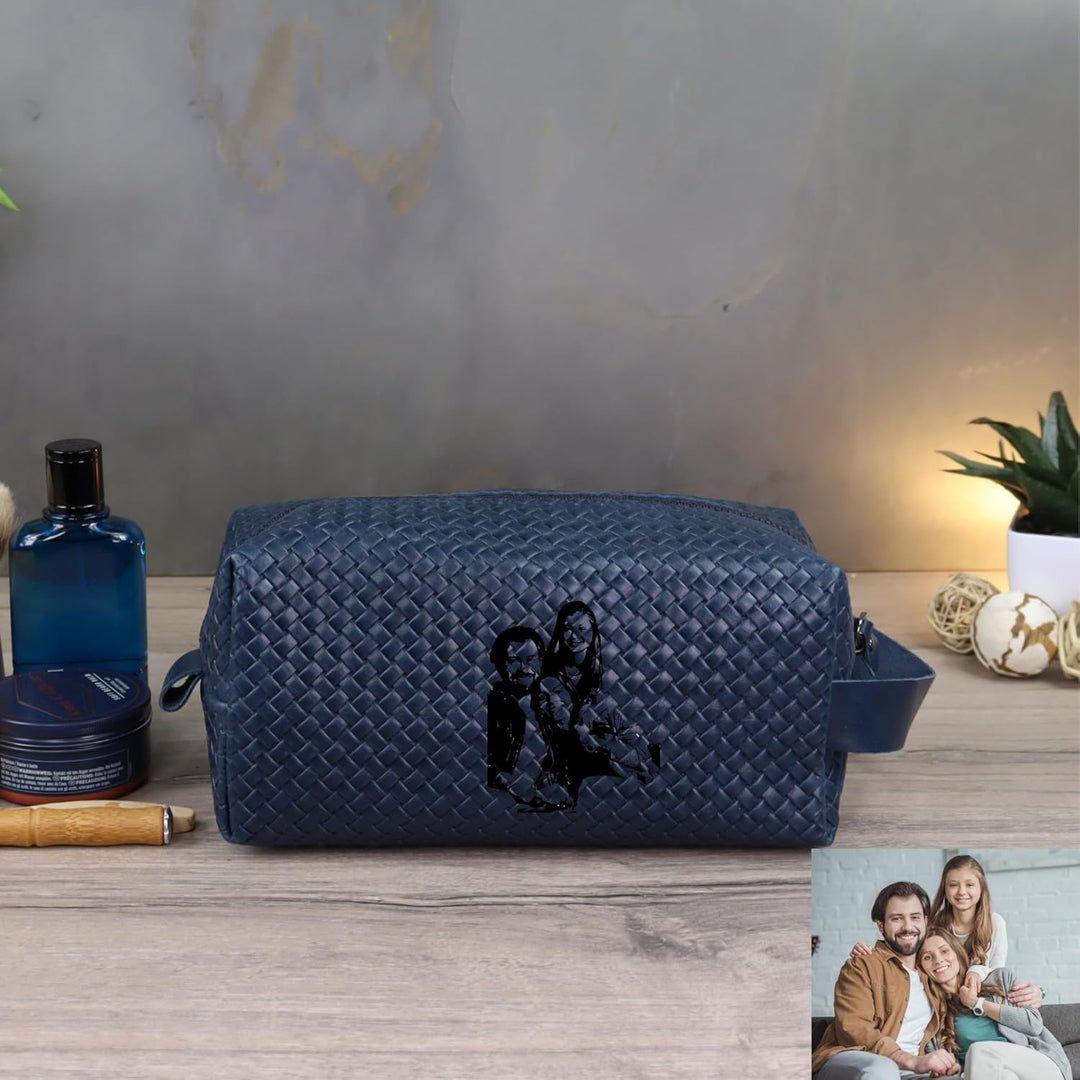 Blade Kulturbeutel Herren aus hochwertigem Leder handgefertigte Kulturtasche Leder Dopp Kit für Dame