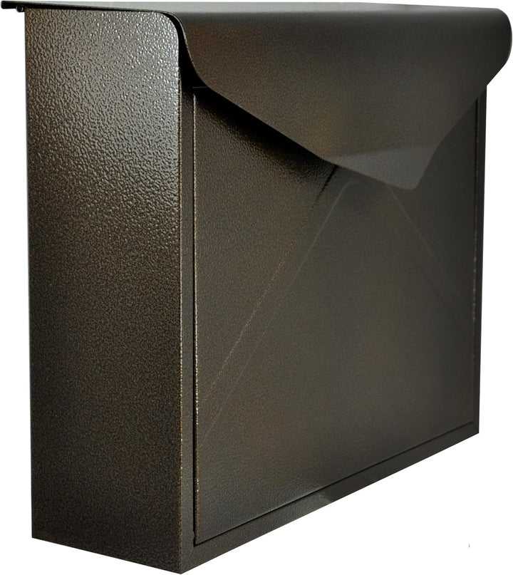 Designer Briefkasten Wandbriefkasten Postkasten ohne Zeitungsrolle Zeitungsfach Braun Antik A4/C4 ge