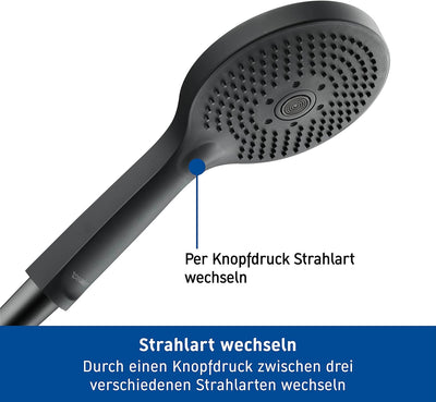 Duravit Universal Duschsystem, Duschset mit 3 Strahlarten (Rain, Pulse, Mono), Duschstange (700 mm)