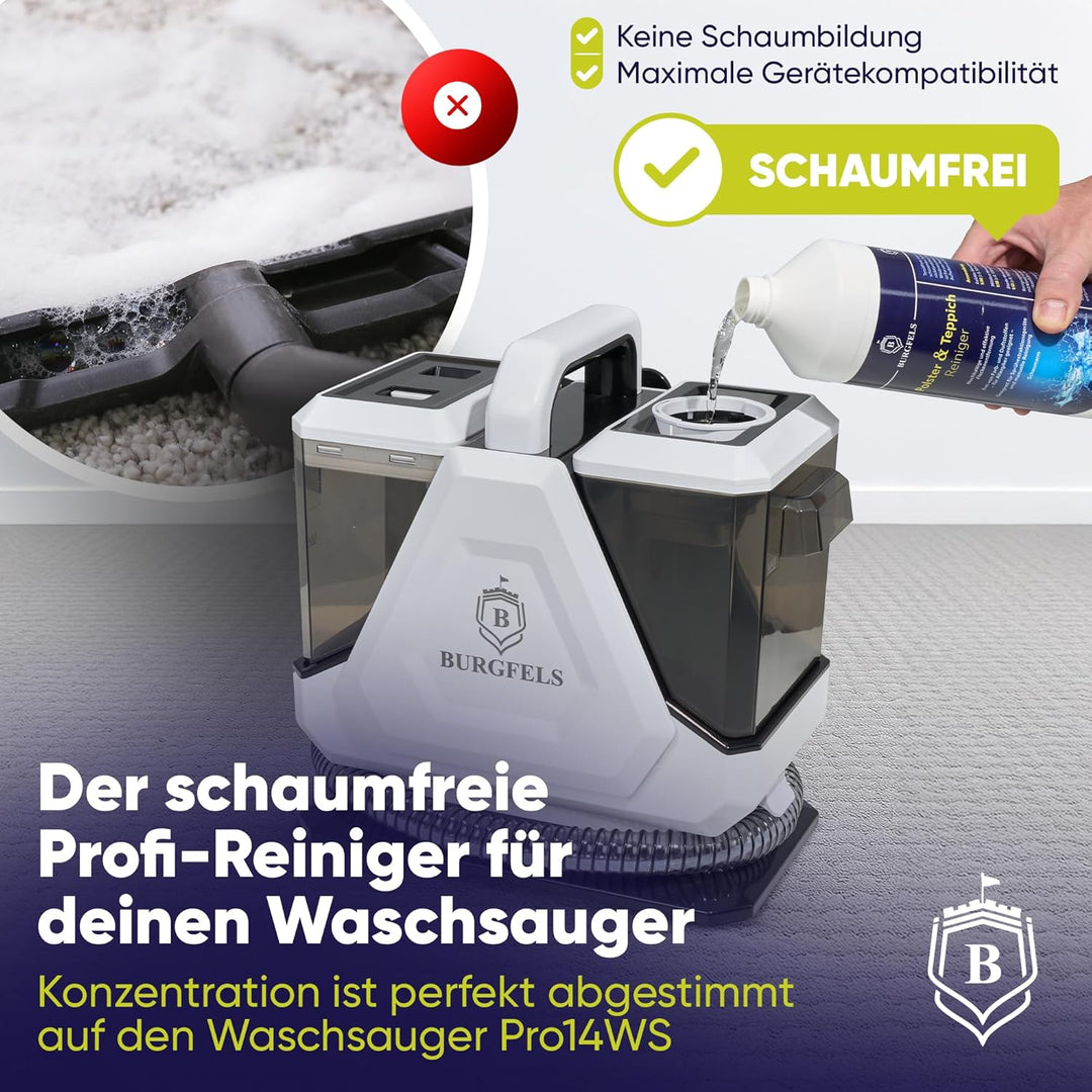 Polsterreiniger Waschsauger Reinigungsset mit Mikrofasertuch [Frischeduft] Teppichreiniger Mittel, T