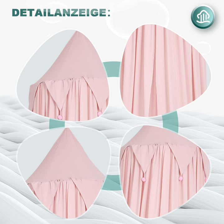 MRWiZMS Betthimmel | Baldachin Kinderzimmer | Himmel Babybett Kinder Schlafzimmer Dekoration für Höh