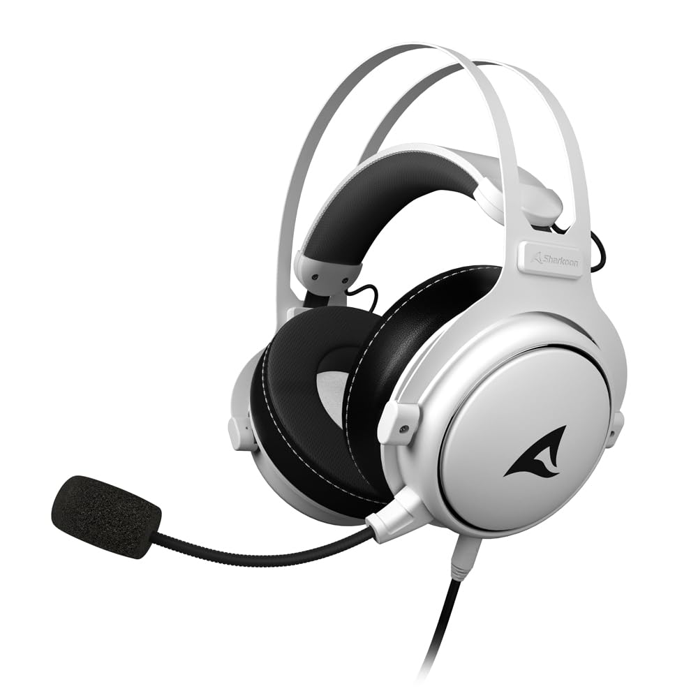 Sharkoon Skiller SGH50 Weiss, Hi-Res Audio Gaming Headset, Ohrumschliessend
