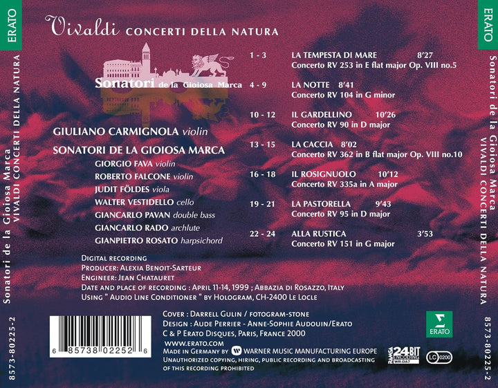 Concerti Della Natura, Audio-CD