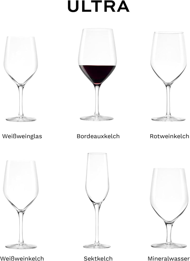 Stölzle Lausitz Bordeaux Gläser Ultra/Rotweinglas Bordeaux 6er Set/Hochwertige Rotweingläser gross b