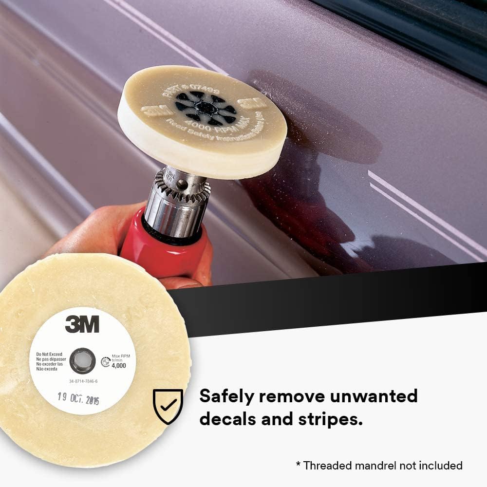 Cubitron 3M Stripe Off Wheel – Klebstoffentferner – Radiergummi – Entfernt Abziehbilder, Streifen, V