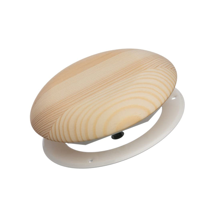 EUROPLAST Ø 100mm Holz Tellerventil Abluft- und Zuluft Deckenventil Ventil Lüftungsgitter Sauna, Ø 1