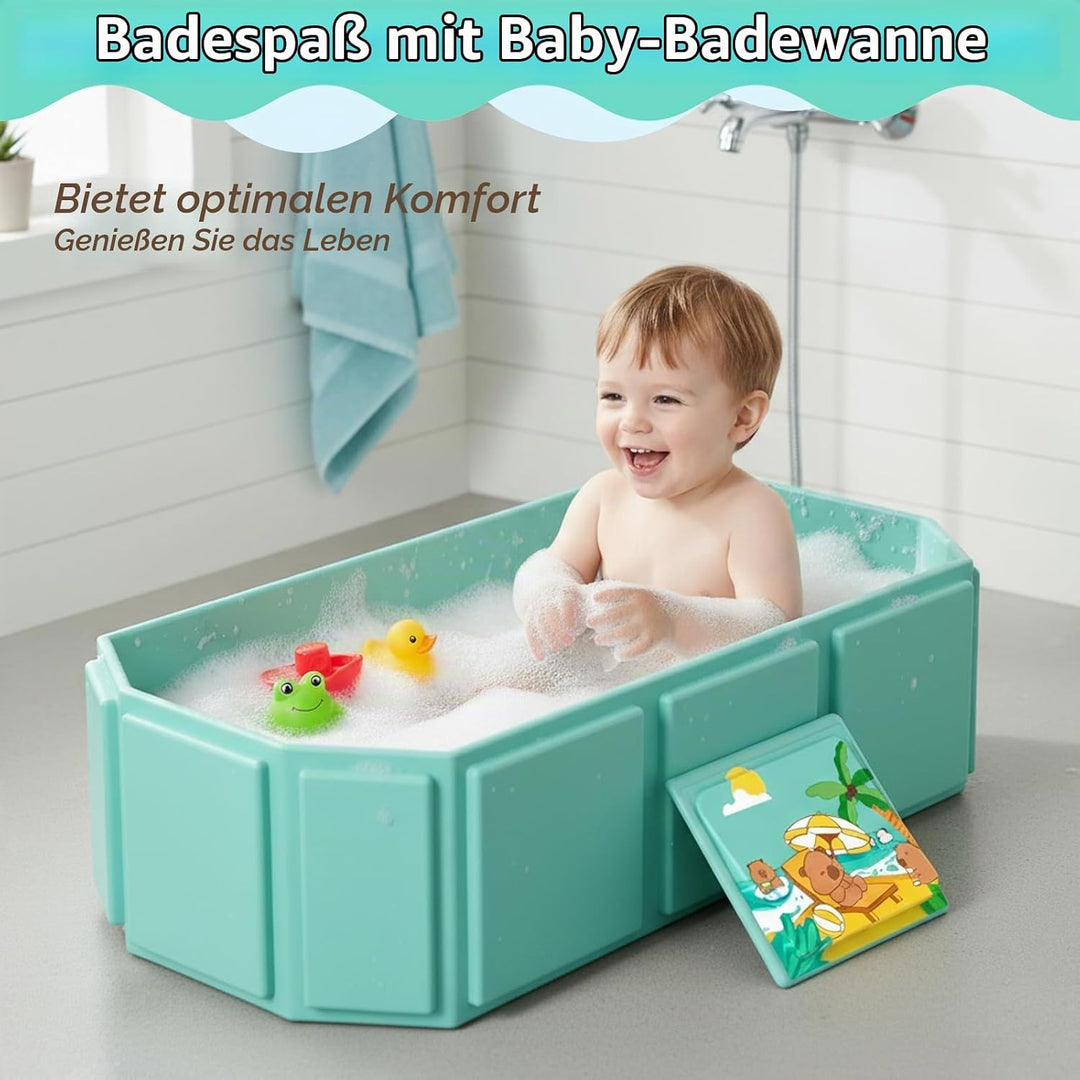 Baby Badewanne Gross Faltbar, Multifunktionale Tragbare Babywanne für 0-8 Jahre, Kinderbadewanne Mob
