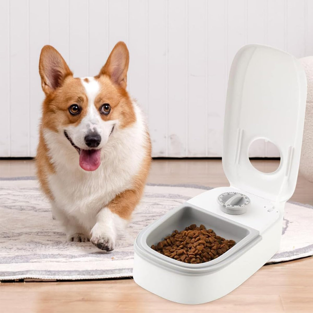 Sarini Automatischer Futterspender für Katzen und Hunde, 350 ml, mit 48-Stunden-Timer, Futterspender