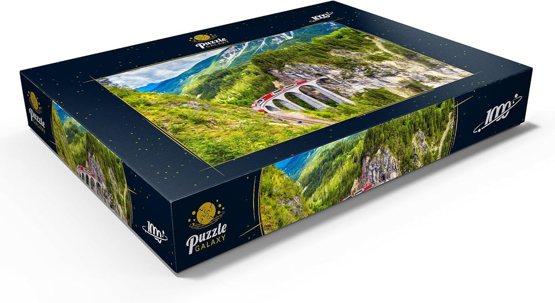 Glacier Express auf dem Landwasserviadukt, Schweiz - Premium 1000 Teile Puzzle - MyPuzzle Sonderkoll