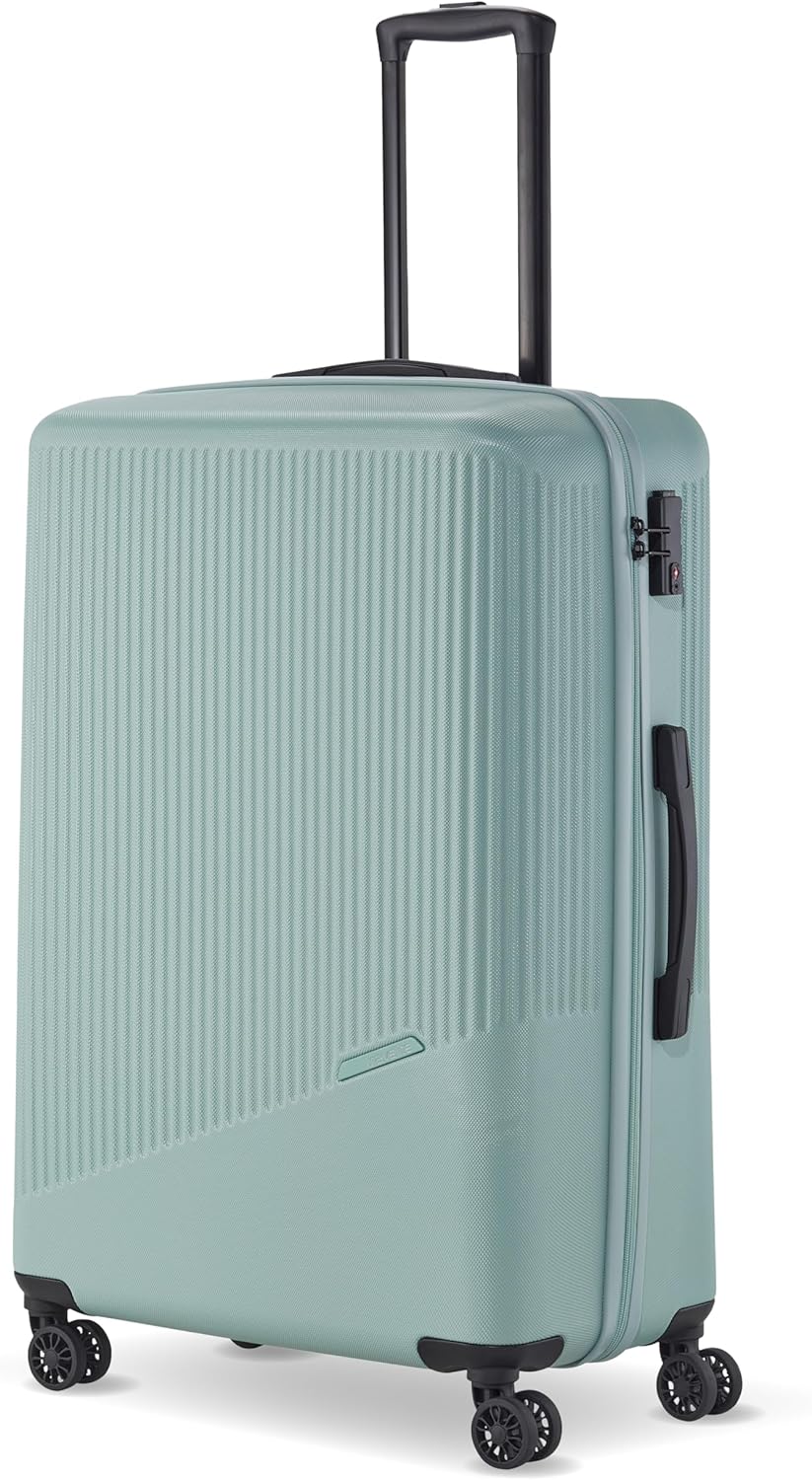 travelite 4-Rad Hartschalenkoffer gross 96 Liter, Gepäck Serie BALI: ABS Hartschalen Trolley mit TSA