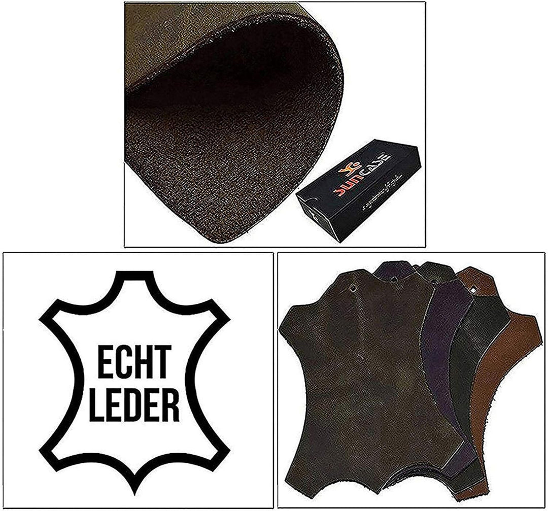 Suncase Book-Style Hülle kompatibel mit Samsung Galaxy M51 Leder Tasche (Slim-Fit) Lederhülle Handyt