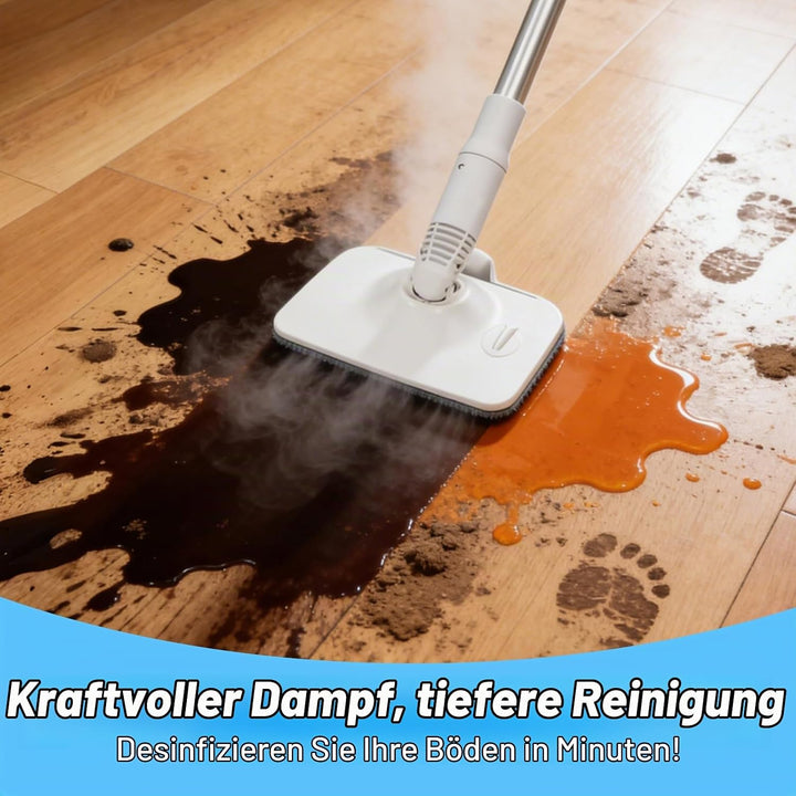 Multifunktionaler Dampfreiniger &amp; Dampfbesen, 1200W 2-in-1 mit abnehmbarem Handdampfreiniger, 3 Damp