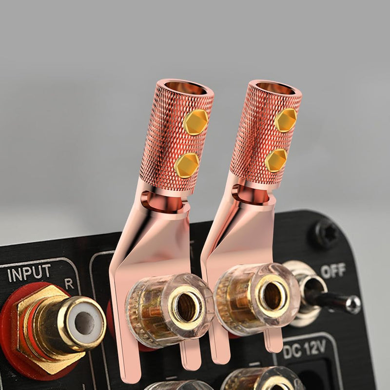 Tertullus 8 Stück Reines Kupfer HiFi Kabelschuhe Lautsprecher Schrauben High End Y-Stecker kabelschu