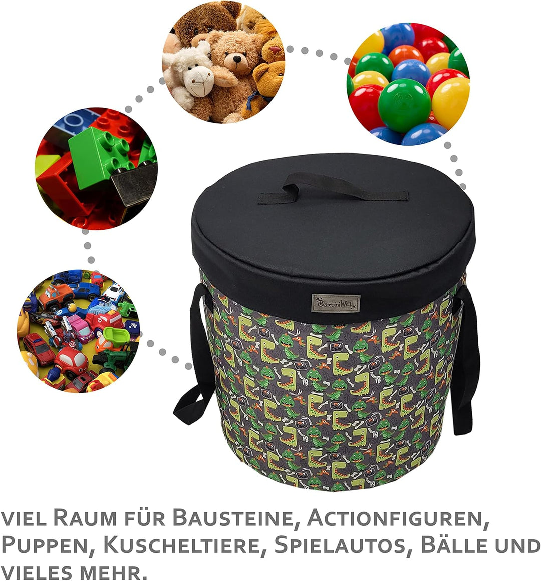 BAMBINIWELT Kinder Aufräumsack Spieldecke Spielzeug-Tasche Aufbewahrung-Beutel Spielzeugaufbewahrung