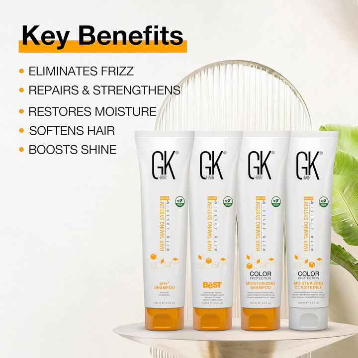 GK HAIR Global Keratin The Best Professional Hair Kit (100ml/3.4 Fl Oz) zum Glätten, Glätten von Ker