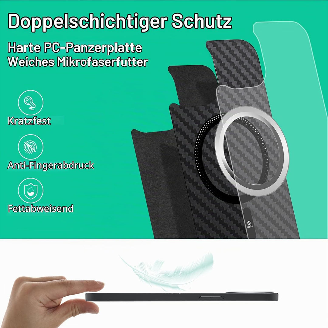 ONES Magnetisch für iPhone 11 Ultradünne Hülle, Kompatibel mit MagSafe, Fallschutz in Militärqualitä