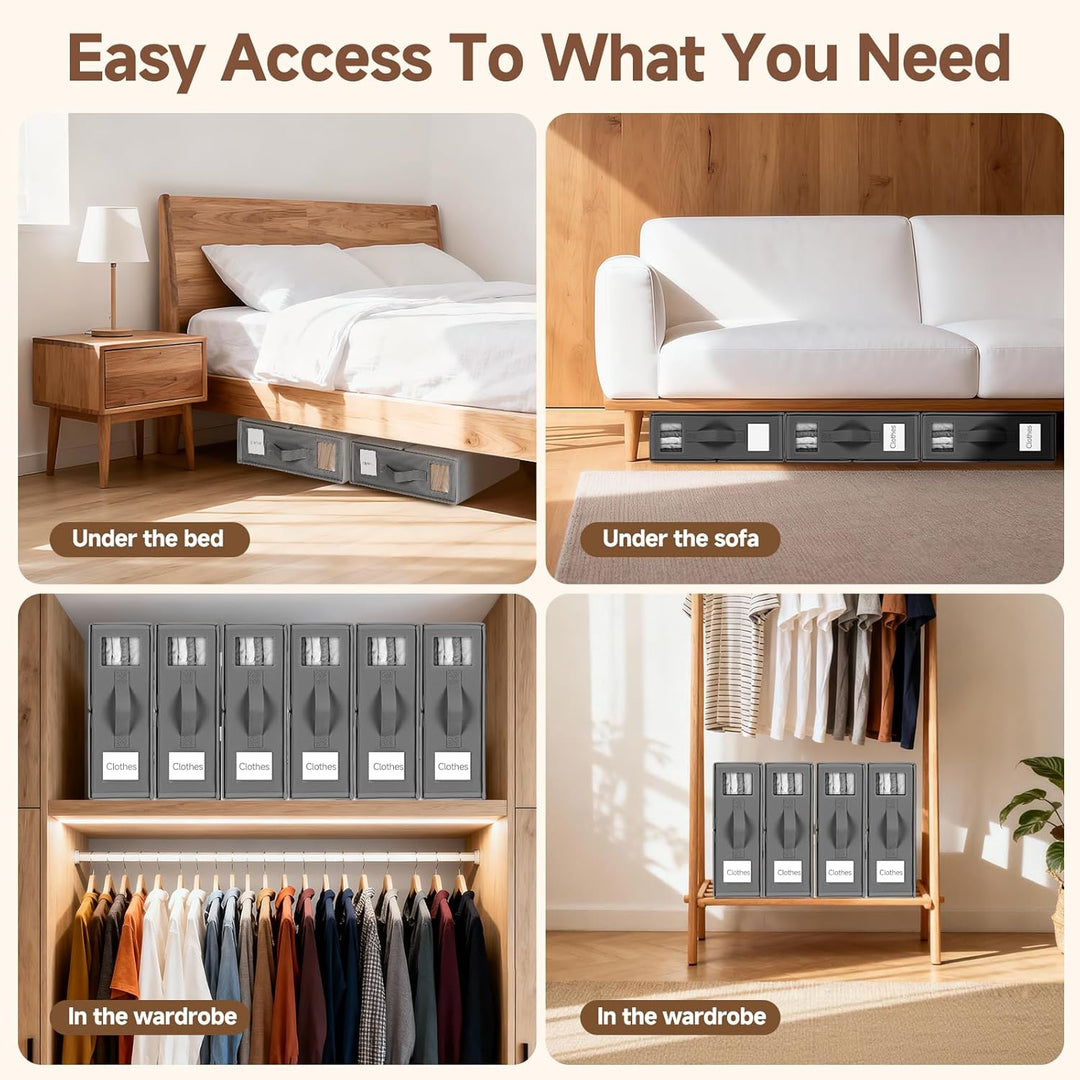 6 Stück Aufbewahrung Bettwäsche Organizer, Bettwäsche Aufbewahrungbox, Linen Bed Sheet Organiser Box