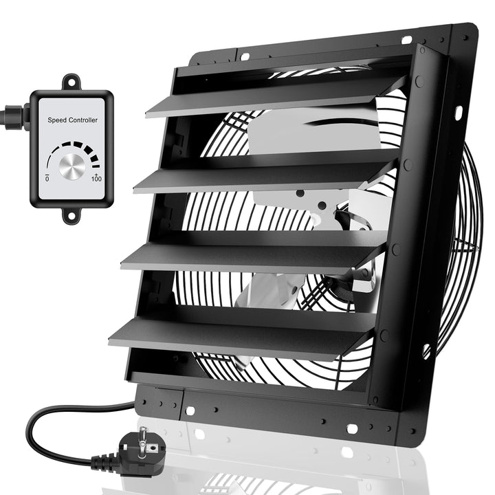 HG Power 400mm Abluftventilator mit Drehzahlregler Industrie Wandventilator mit EC-Motor 2857m³/h Wa