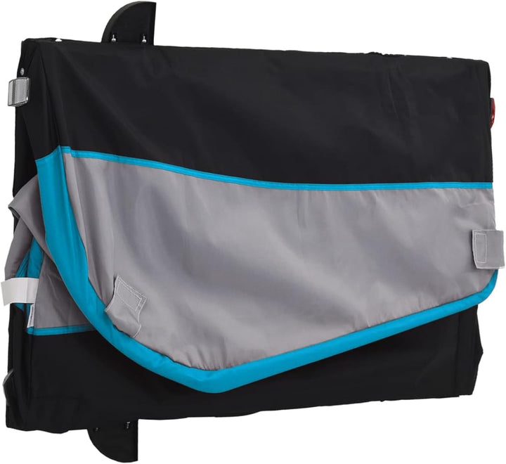 Fahrradanhänger 45kg Eisen Schwarz-Orange | Robust &amp; Vielseitig für Schwerlasttransport, , , Blau, B