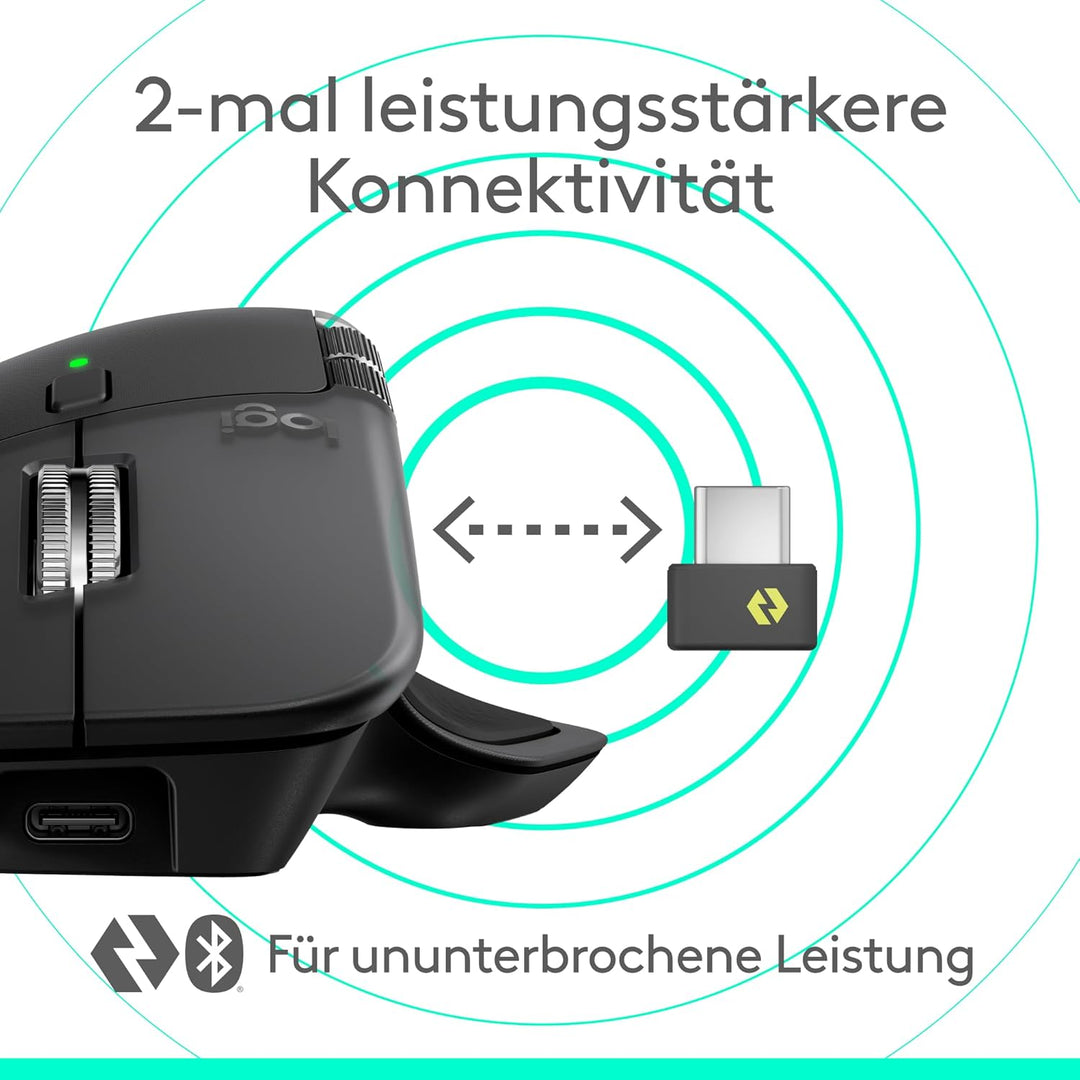 Logitech MX Master 4 for Mac, ergonomische Bluetooth-Maus mit fortschrittlichem haptischem Feedback,