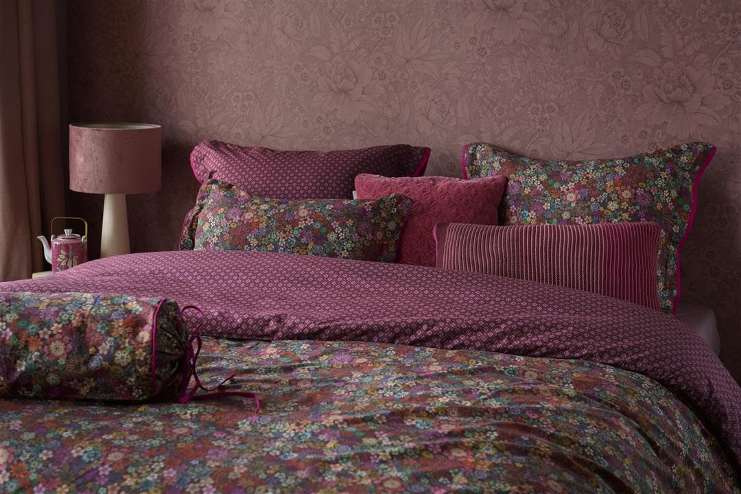 PiP Studio Perkalbettwäsche Tutti i Fiori | Dark Red - 135 x 200 1 Bettbezug 135 x 200 cm + 1 Kissen