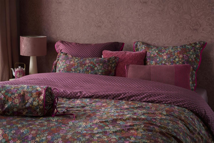 PiP Studio Perkalbettwäsche Tutti i Fiori | Dark Red - 135 x 200 1 Bettbezug 135 x 200 cm + 1 Kissen
