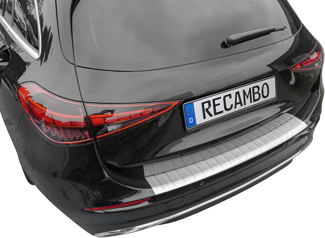 RECAMBO Ladekantenschutz Edelstahl kompatibel für Mercedes C-Klasse T-Modell S206 BJ ab 2021 - matt