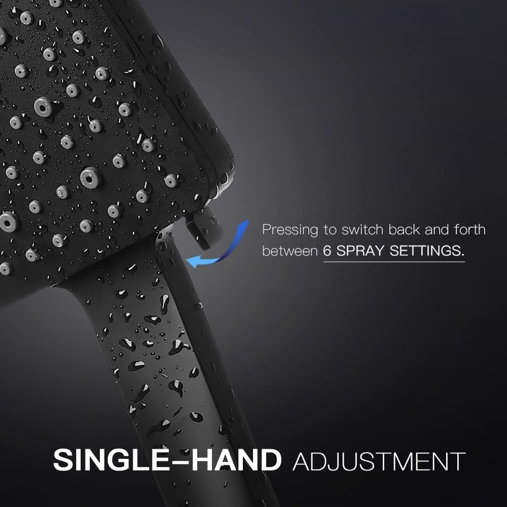 Newentor Duschkopf mit Schlauch [TESTSIEGER], Duschbrause mit Schlauch 1,5M, Hochdruck Duschkopf Han