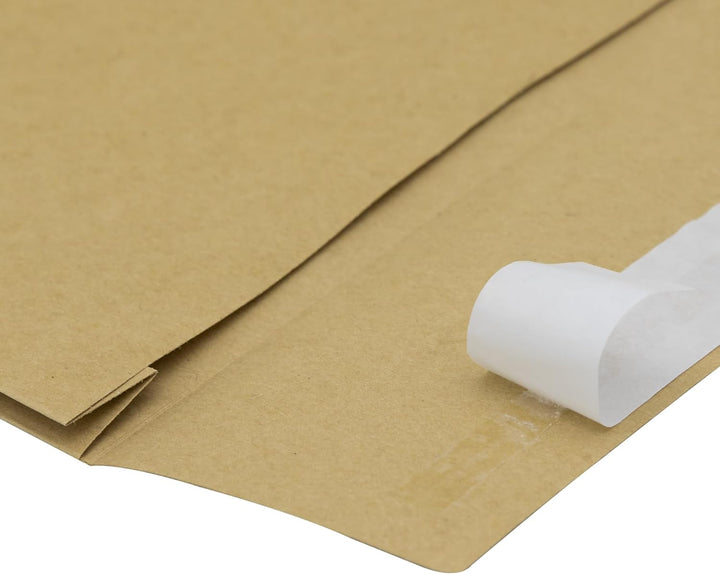 Idena 11093-3 - Versandtaschen DIN B4, 30 Stück haftklebend, Faltentaschen mit 4 cm Bodenfalte, Brie
