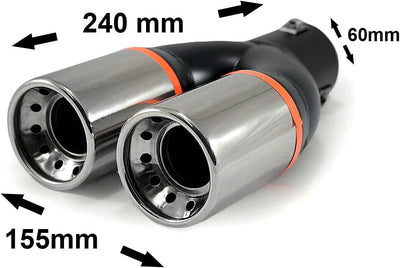 Auspuffblende Endrohr Auspuff Universell Schalldampfer Sport Rund Sportauspuff Endrohrblenden Blende