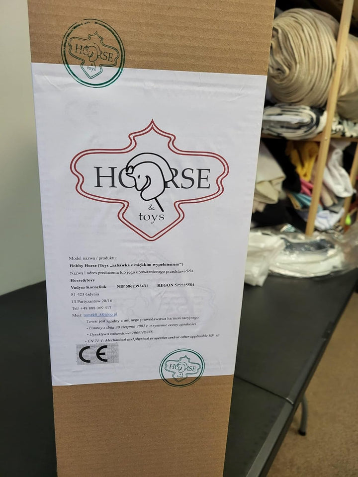 Hobby Horse Gross A3 (Pferd auf Stange) mit Zaumzeug wie abgebildet (spotted) Light Yellow, Light Ye