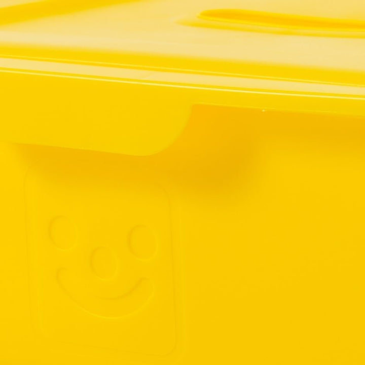 Iris Ohyama, Kunststoff-Aufbewahrungsbox für Kinder, 2er-Set, 10 l, BPA-frei -KDL-330 ? Gelb, stapel