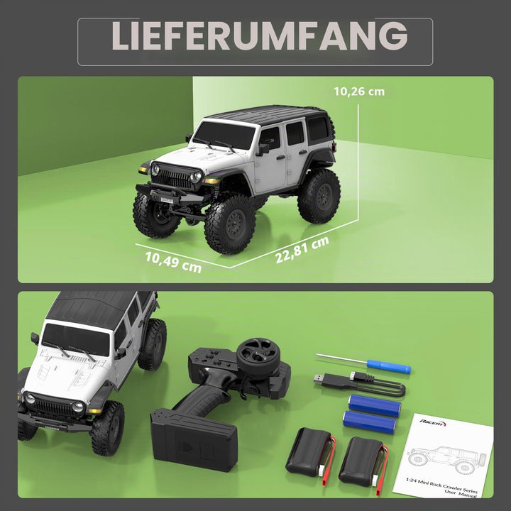 FLYCOLOR RCS24 Off Road 1/24 RC Truck 4x4 Off Road Crawler Kletterfahrzeug All Terrain RC Monster Tr