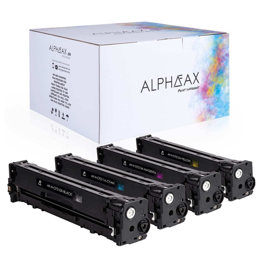 Alphafax 4 Toner kompatibel mit HP CF210X CF211A CF212A CF213A für HP Laserjet Pro 200 M251n Color M