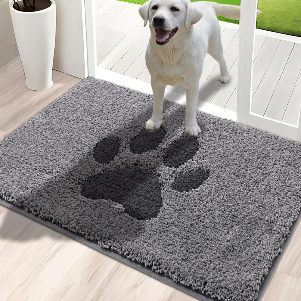 Oiilores Schmutzfangmatte für Innenbereich 80 x 120 cm, rutschfeste waschbare Matte, niedriges Profi