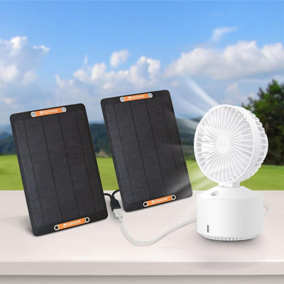 2Pcs SolarPanel mit USB Anschluss, 6W 5V Solarladegerät,IP67 Wasserdichtes USB solar Charger für DIY