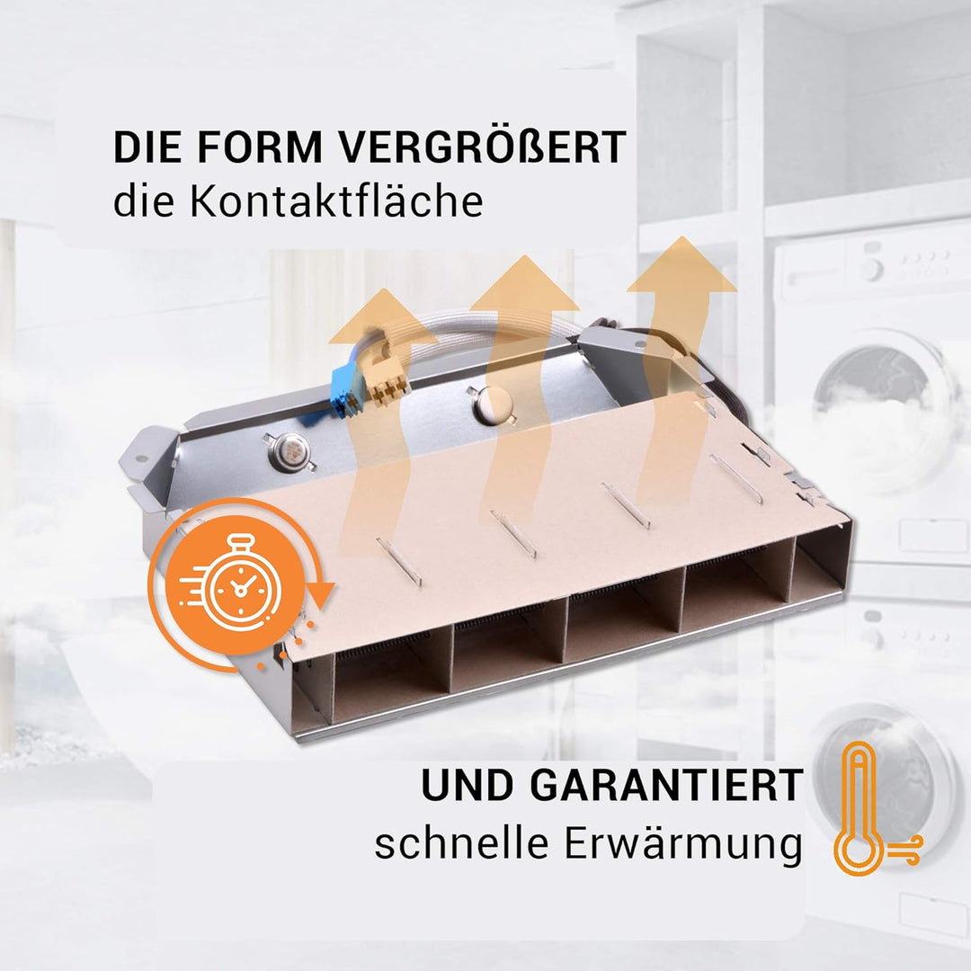 Heizelement Heizung wie Beko 2970101400 Heizregister Trocknerheizung für Wäsche Trockner Heizkörper