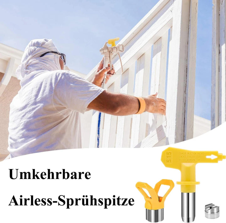 Anhoer 6 Stück Airless Düse mit Spitzendichtung Reversible Sprühspitzen mit 1 Düse Sitz für Farbspri