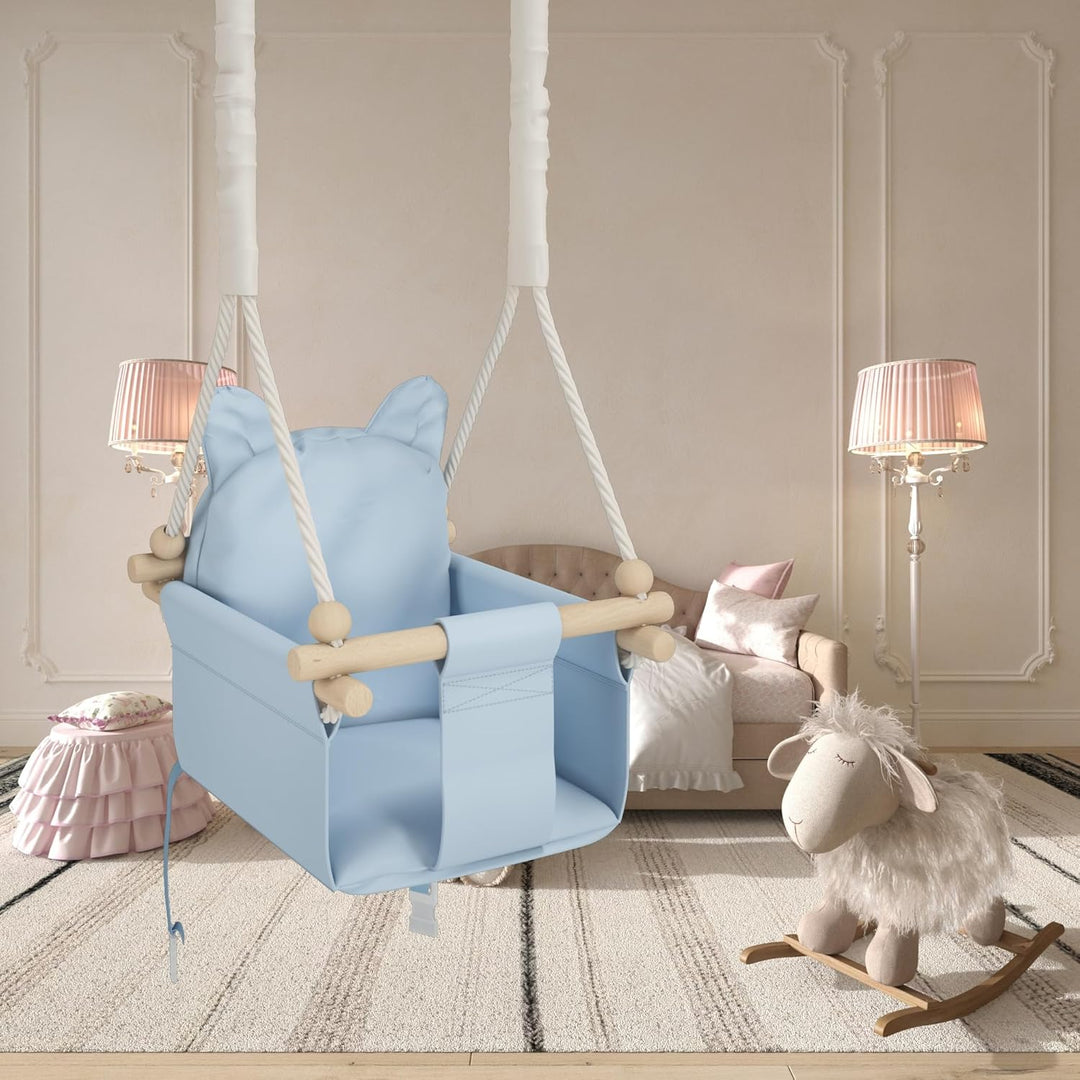 MAMOI® Babyschaukel, Baby schaukel Indoor, Kinderschaukel aus Holz, Holzschaukel für Kinder, Schauke
