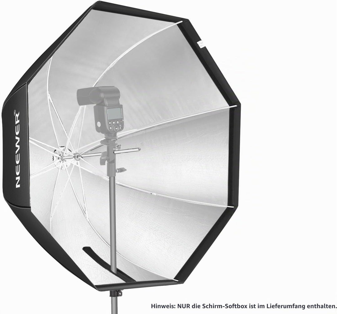Neewer® 47"/ 120cm achteckige Schirm-Softbox für Speedlite/Studioblitzleuchte Blitzgerät mit Trageta