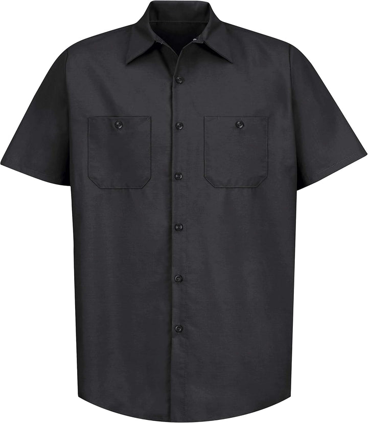 Red Kap Herren Industrielles, Normale Passform, kurzärmelig Button-Down-Arbeitshemd Medium - 2 Pack