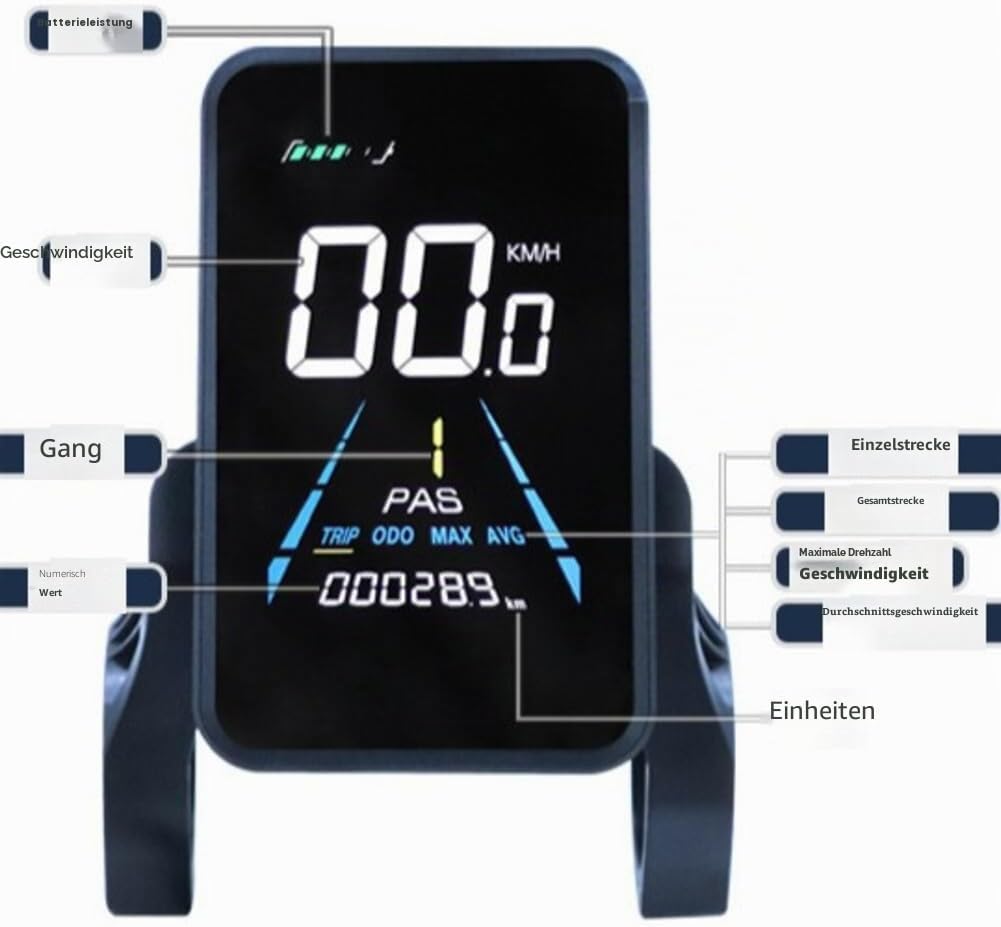 LCD-Bildschirme für Elektrofahrräder, NC-81F, wasserdicht, Armaturenbrett, Computer, E-Bike-Panel, A